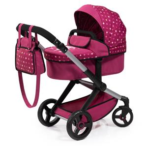 Bayer Design Kombi Dockvagn XEO deluxe Set, mörkrosa-4