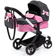 Bayer Design Kombi Dockvagn XEO, svart/rosa