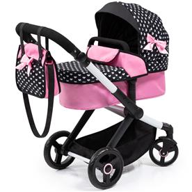 Bayer Design Kombi Dockvagn XEO, svart/rosa
