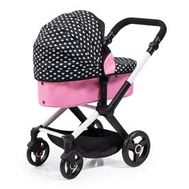 Bayer Design Kombi Dockvagn XEO, svart/rosa-11