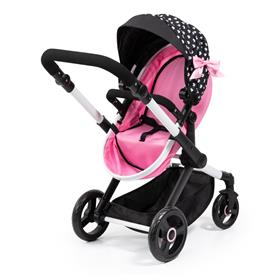 Bayer Design Kombi Dockvagn XEO, svart/rosa-13