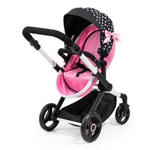 Bayer Design Kombi Dockvagn XEO, svart/rosa-13