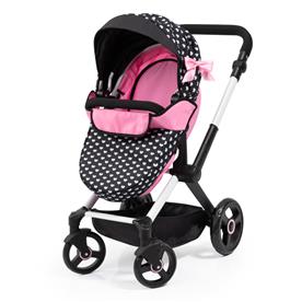 Bayer Design Kombi Dockvagn XEO, svart/rosa-14