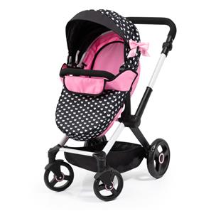 Bayer Design Kombi Dockvagn XEO, svart/rosa-14