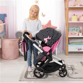 Bayer Design Kombi Dockvagn XEO, svart/rosa-2