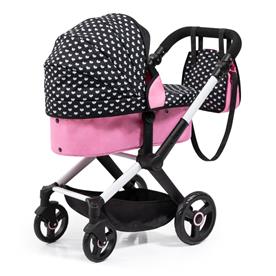 Bayer Design Kombi Dockvagn XEO, svart/rosa-4
