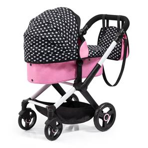 Bayer Design Kombi Dockvagn XEO, svart/rosa-4