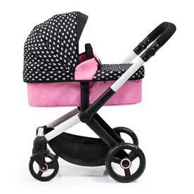 Bayer Design Kombi Dockvagn XEO, svart/rosa-6