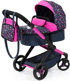Bayer Design Kombi Dockvagn XEO, svart/rosa