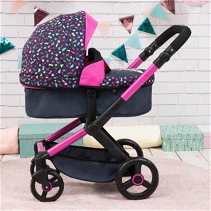 Bayer Design Kombi Dockvagn XEO, svart/rosa-10