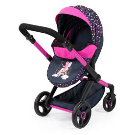 Bayer Design Kombi Dockvagn XEO, svart/rosa-2