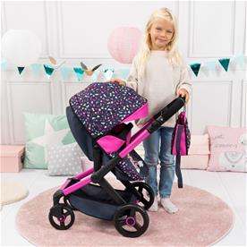 Bayer Design Kombi Dockvagn XEO, svart/rosa-4