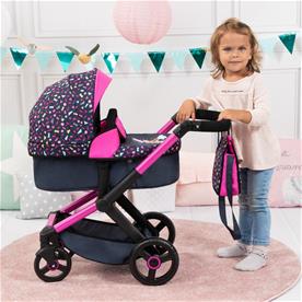 Bayer Design Kombi Dockvagn XEO, svart/rosa-5
