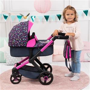 Bayer Design Kombi Dockvagn XEO, svart/rosa-5