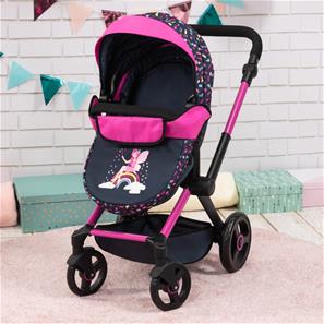 Bayer Design Kombi Dockvagn XEO, svart/rosa-6