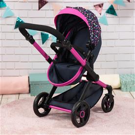 Bayer Design Kombi Dockvagn XEO, svart/rosa-7