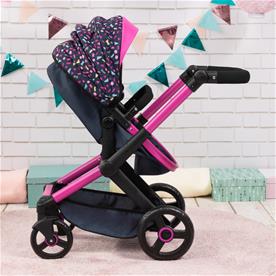 Bayer Design Kombi Dockvagn XEO, svart/rosa-8
