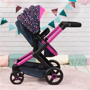 Bayer Design Kombi Dockvagn XEO, svart/rosa-8