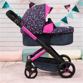 Bayer Design Kombi Dockvagn XEO, svart/rosa-9