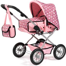 Bayer Design Kombi Grande dockvagn med liggdel och skötväska, rosa