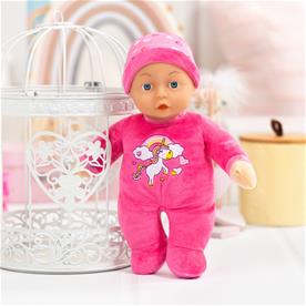 Bayer Design My First Babydocka med ljud 30cm - Mörkrosa-4