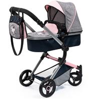 Bayer Design NEO VARIO Kombi-Dockvagn, grå/rosa/Svart