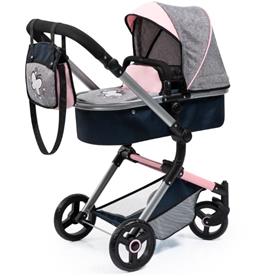 Bayer Design NEO VARIO Kombi-Dockvagn, grå/rosa/Svart