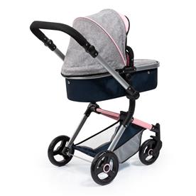Bayer Design NEO VARIO Kombi-Dockvagn, grå/rosa/Svart-11