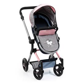 Bayer Design NEO VARIO Kombi-Dockvagn, grå/rosa/Svart-12