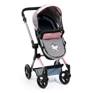 Bayer Design NEO VARIO Kombi-Dockvagn, grå/rosa/Svart-12