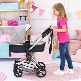 Bayer Design NEO VARIO Kombi-Dockvagn, grå/rosa/Svart-6