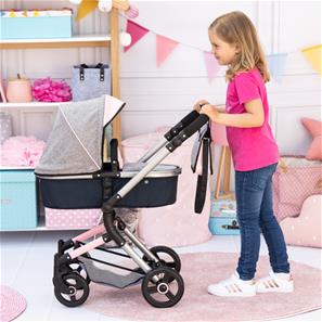 Bayer Design NEO VARIO Kombi-Dockvagn, grå/rosa/Svart-6