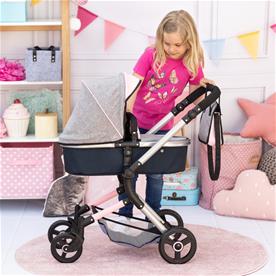 Bayer Design NEO VARIO Kombi-Dockvagn, grå/rosa/Svart-7
