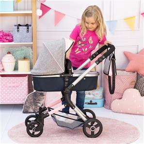 Bayer Design NEO VARIO Kombi-Dockvagn, grå/rosa/Svart-7