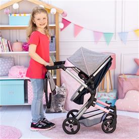 Bayer Design NEO VARIO Kombi-Dockvagn, grå/rosa/Svart-8