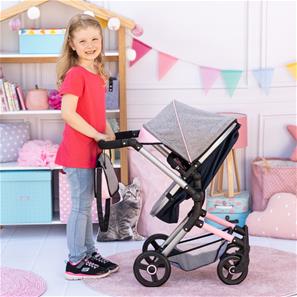 Bayer Design NEO VARIO Kombi-Dockvagn, grå/rosa/Svart-8