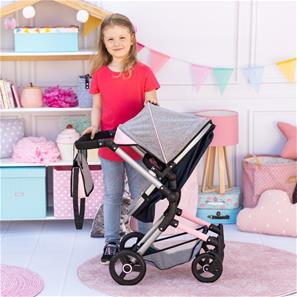 Bayer Design NEO VARIO Kombi-Dockvagn, grå/rosa/Svart-9
