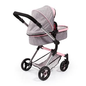 Bayer Design NEO VARIO Kombi-Dockvagn, grå/rosa-10