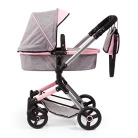 Bayer Design NEO VARIO Kombi-Dockvagn, grå/rosa-12