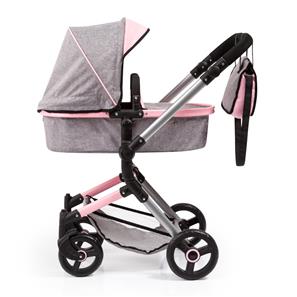 Bayer Design NEO VARIO Kombi-Dockvagn, grå/rosa-12