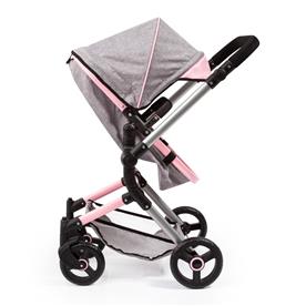Bayer Design NEO VARIO Kombi-Dockvagn, grå/rosa-13