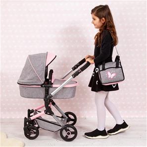 Bayer Design NEO VARIO Kombi-Dockvagn, grå/rosa-6