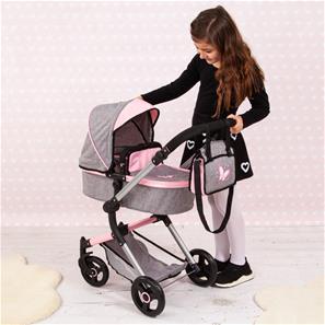 Bayer Design NEO VARIO Kombi-Dockvagn, grå/rosa-7