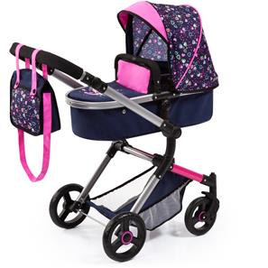Bayer Design NEO VARIO Kombi-Dockvagn, mörkblå/rosa