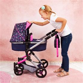Bayer Design NEO VARIO Kombi-Dockvagn, mörkblå/rosa-6
