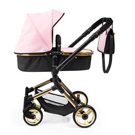 Bayer Design NEO VARIO Kombi-Dockvagn, svart/ljusrosa/guld-11