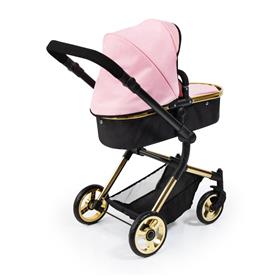 Bayer Design NEO VARIO Kombi-Dockvagn, svart/ljusrosa/guld-6