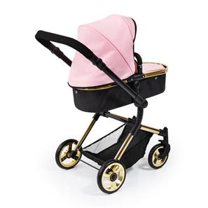 Bayer Design NEO VARIO Kombi-Dockvagn, svart/ljusrosa/guld-6