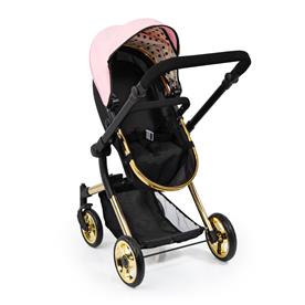 Bayer Design NEO VARIO Kombi-Dockvagn, svart/ljusrosa/guld-8