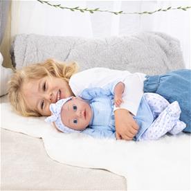 Bayer Design Reborn Babydocka 38 cm, blå-5
